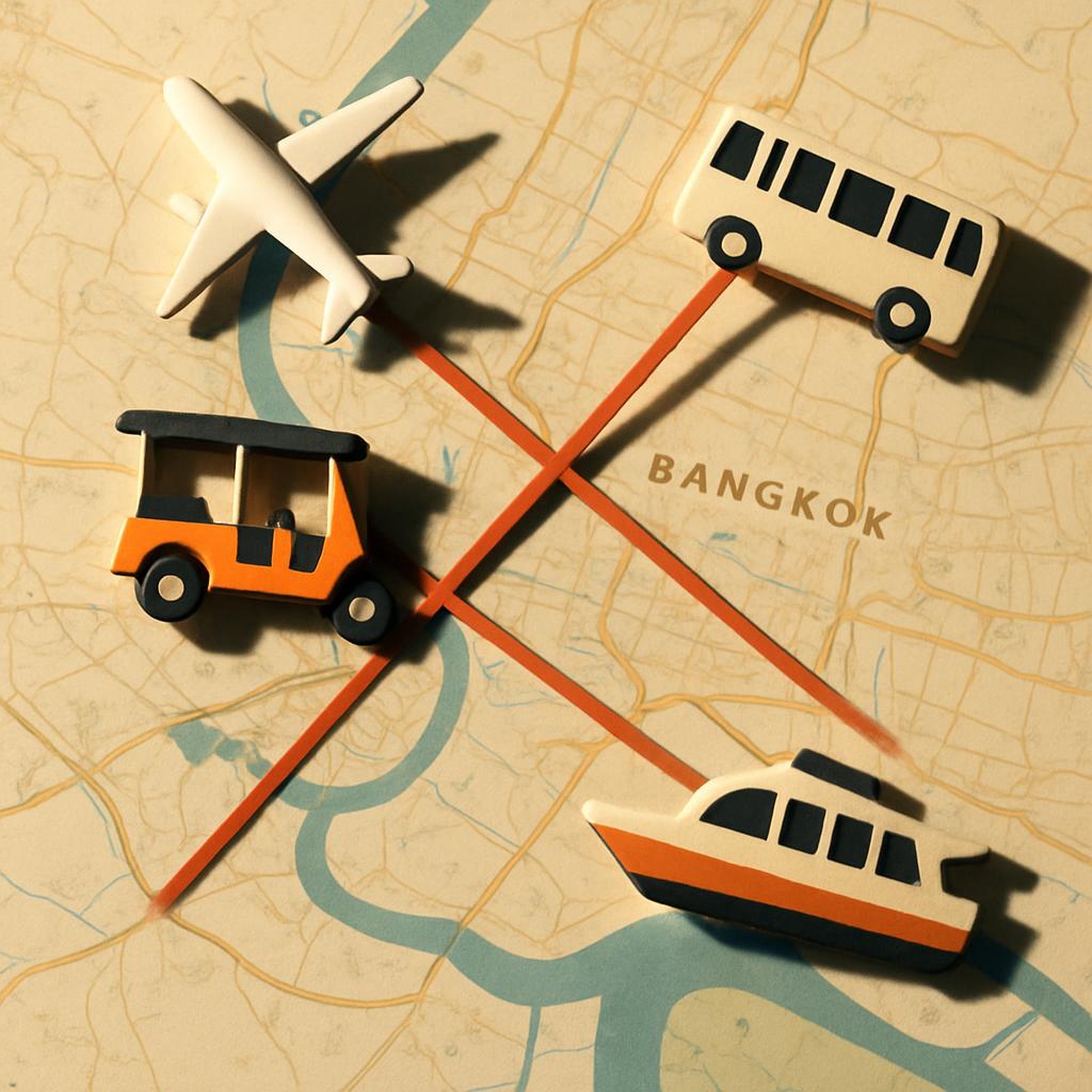 Travel Map with Bangkok Location